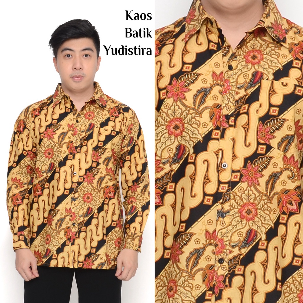 Yudistira Kemeja Pria Dewasa Batik Katun Halus Premium