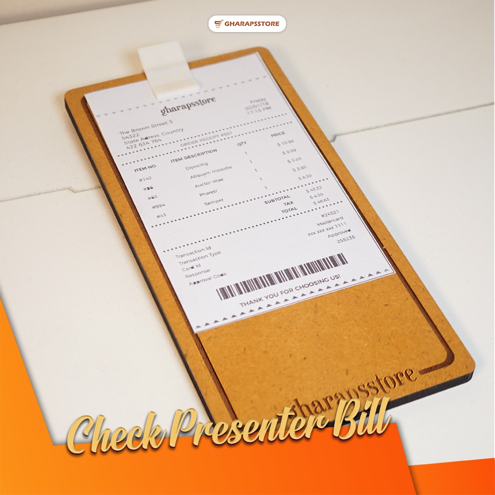 

Papan Bill Holder Tagihan Bill Check Presenter Bill