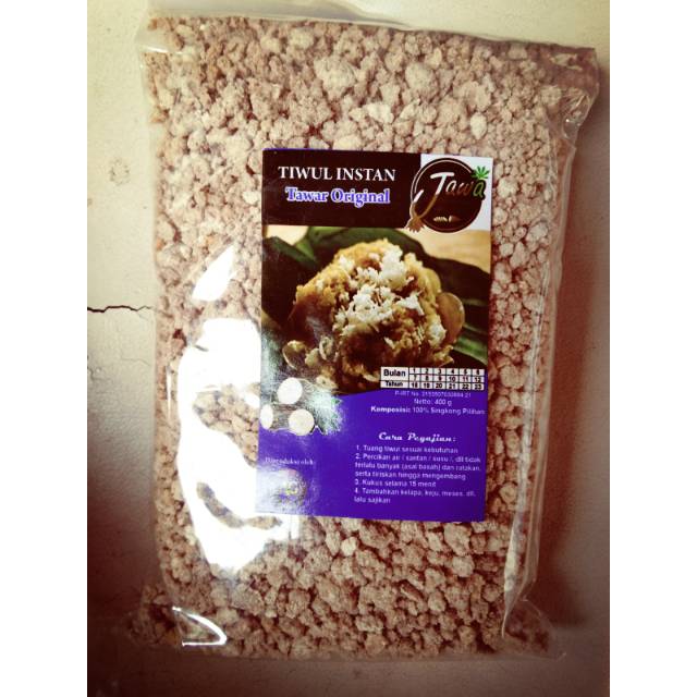 

Tiwul instan Original, Pandan, Coklat