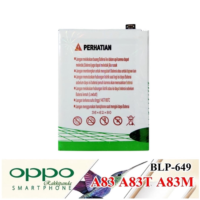 Baterai BATTERY Oppo A83 A83T A83M BLP649 Double IC Protection ORIGINAL