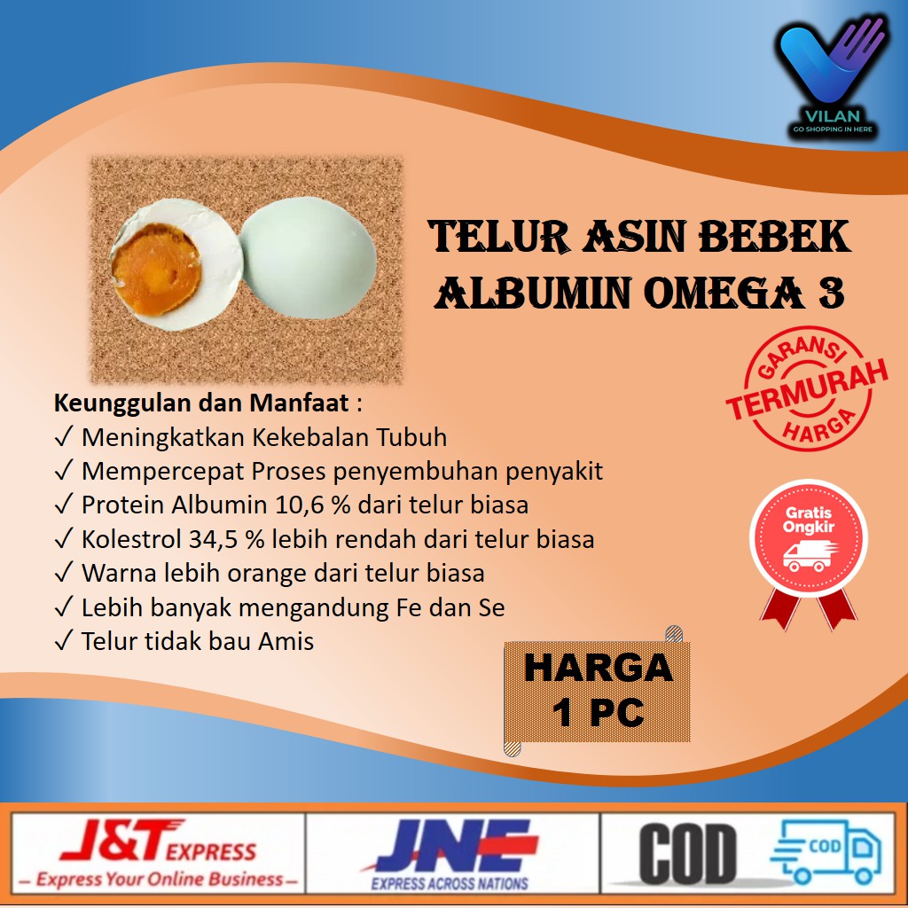 

TELUR ASIN MASIR BEBEK ALBUMIN OMEGA 3 TELUR ASIN MASIR TELUR BEBEK MENTAH TELUR ORGANIK 1 BUTIR