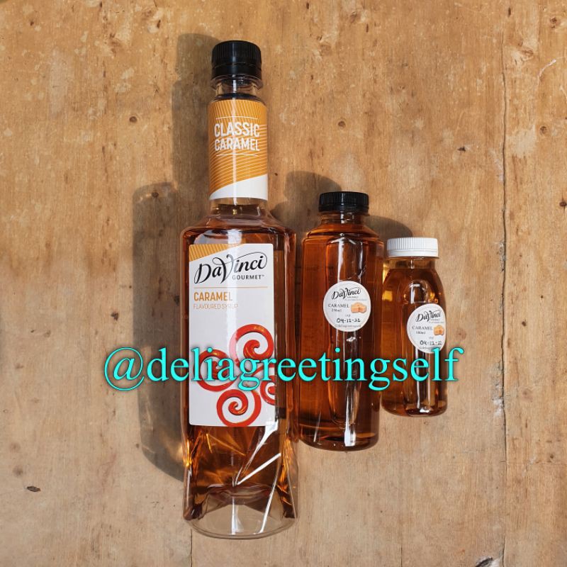 

Da vinci sirup caramel flavored syrup davinci repack 250ml 100ml