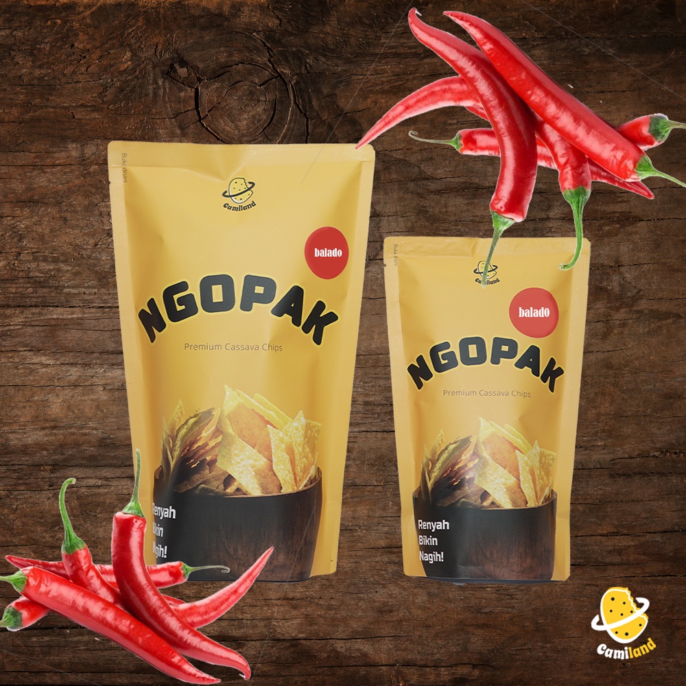 

BEST SELLER NGOPAK BALADO by CAMILAND.IDN / KRIPIK / KERIPIK SINGKONG / KERIPIK OPAK PREMIUM / DAUN JERUK