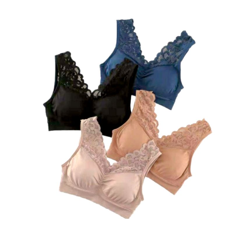 Bra Paris Miniset Wanita Miniset Renda Brokat