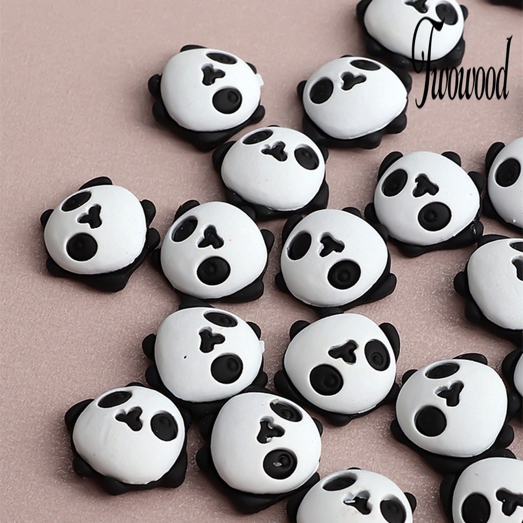 Twowood 5Pcs / Set Ornamen Kartun Panda Untuk Dekorasi Nail Art DIY