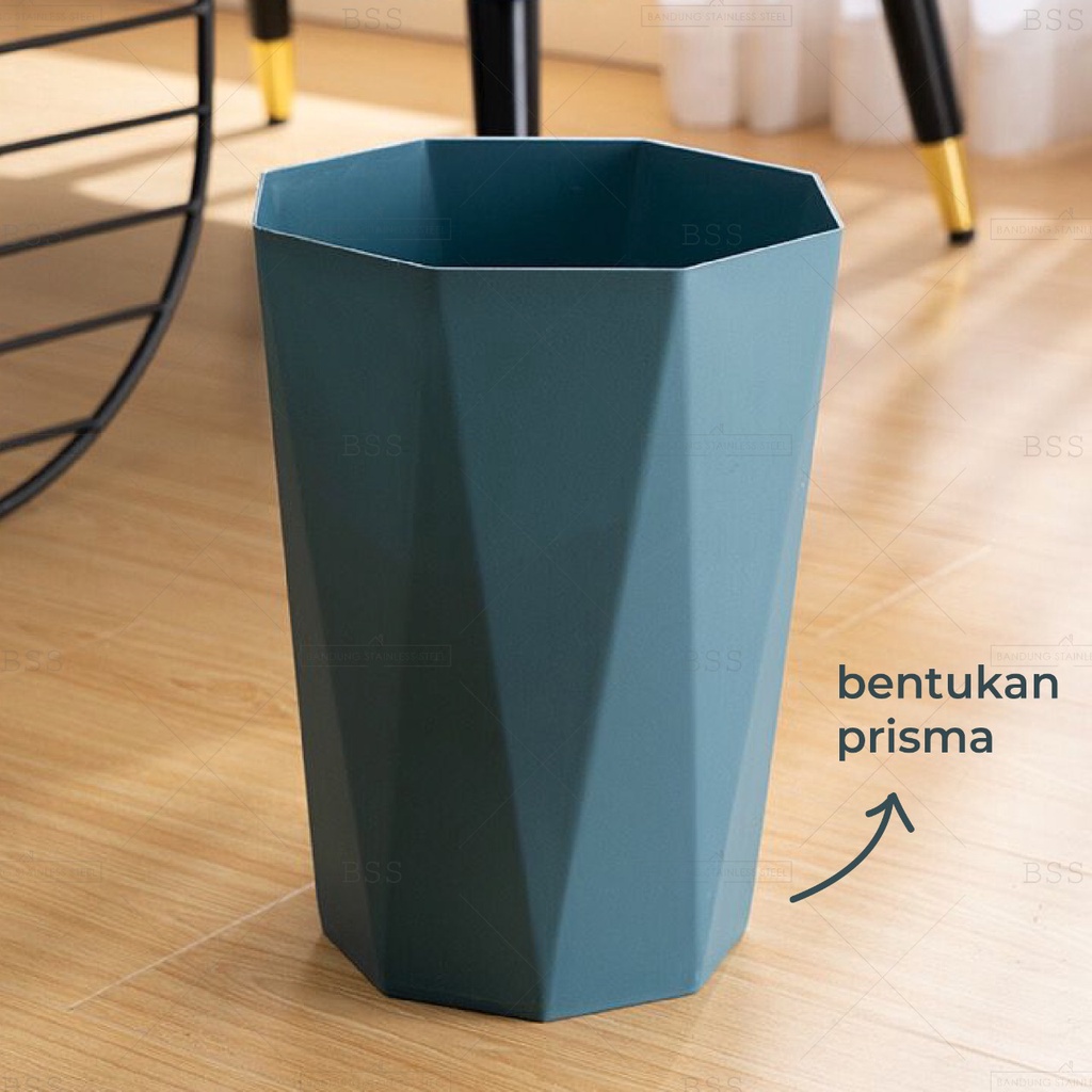 Trash Bin Aesthetic Tempat Sampah 4L 8L Minimalis Tong Sampah Plastik Prisma Bulat Tempat Buang Pembuangan Sampah Minimalis Kamar Tidur Ruang Tamu simple