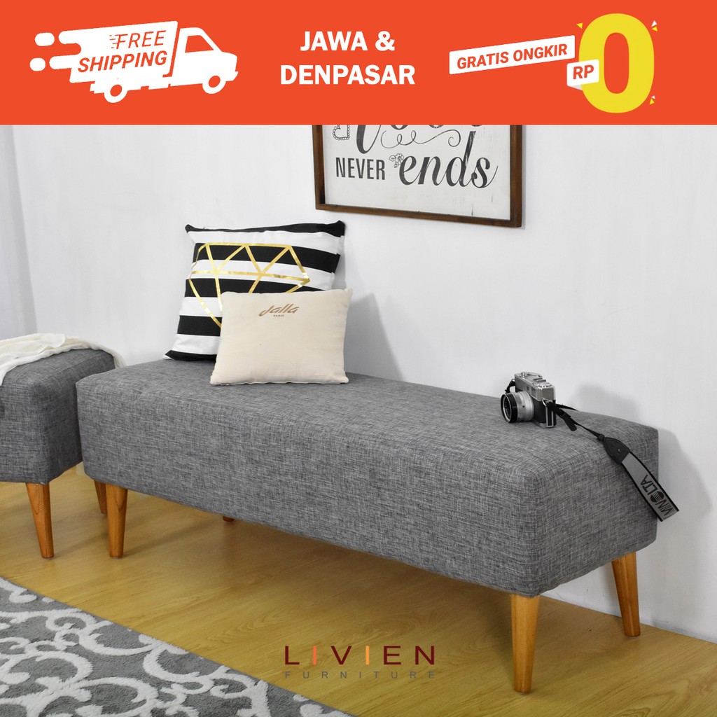 Sofa Bench Bangku Arrvin Livien Furniture Free Ongkir Area Jawa Shopee Indonesia