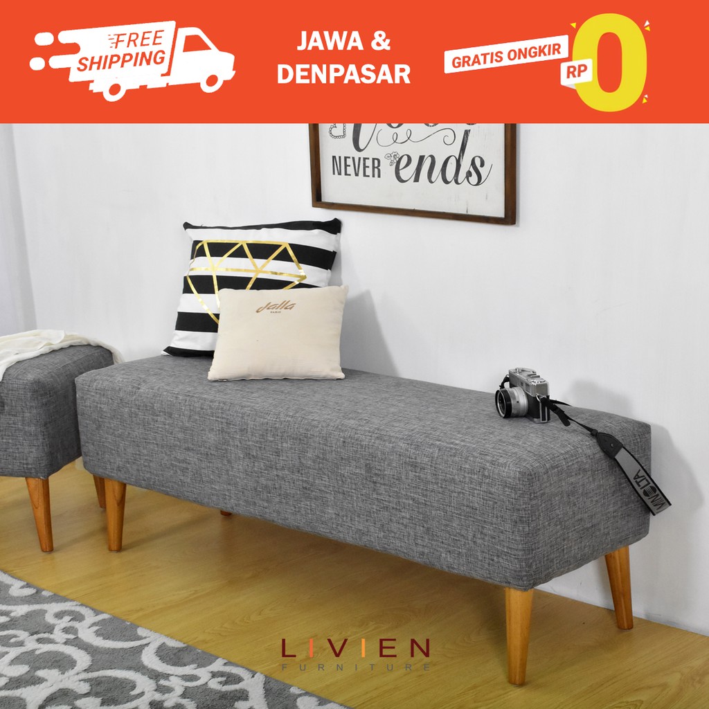 Sofa Bench Bangku Arrvin Livien Furniture Free Ongkir Area Jawa Shopee Indonesia