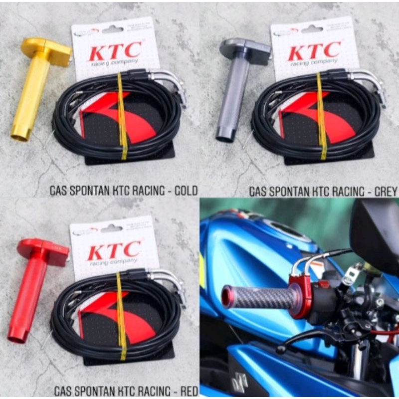 Gas Gaspontan 2 Kabel+selongsong gas set paket KTC Racing/Ktc Kitaco 2 kabel vixion r15 gsx dill