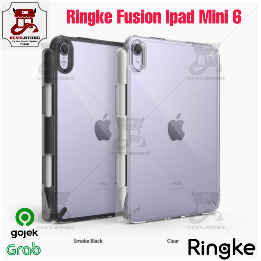 Ringke Fusion Case Ipad Mini 6 2021 Casing Tablet Ipad Mini 6 Original - Smoke Black