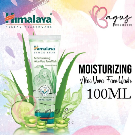 ⭐ BAGUS ⭐ HIMALAYA MOISTURIZING ALOE VERA FACE WASH 50 / 100ML | Facial Cleanser