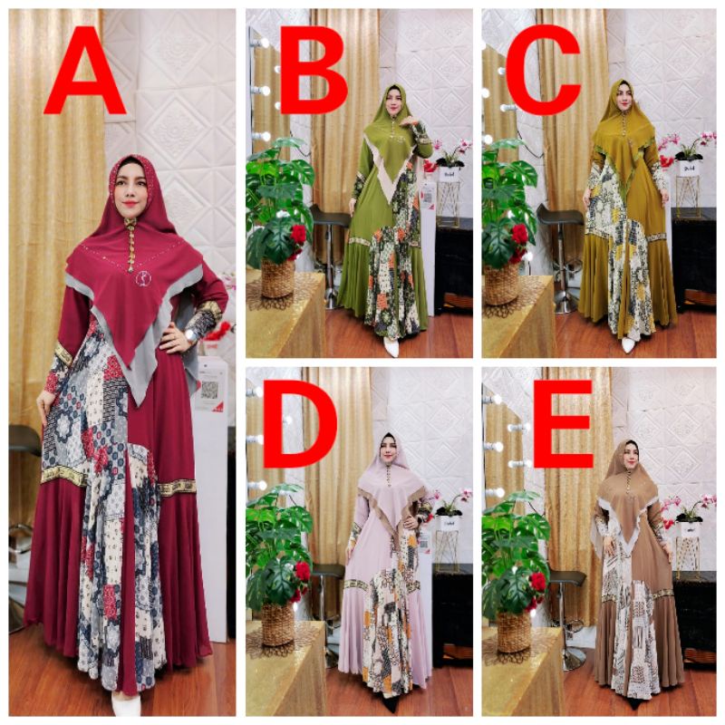 DRESS SEFA PREMIUM SET , ORY By Yodizein Syari (READY SIAP KIRIM)