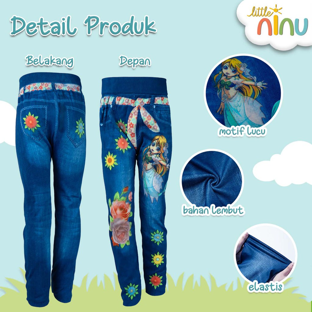 Legging Anak Motif Jeans Little Ninu