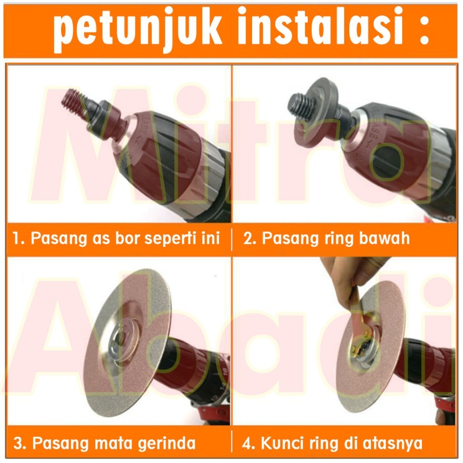 Adaptor Bor Arbor Konektor Adapter Konverter Mesin Bor ke Mata Gerinda