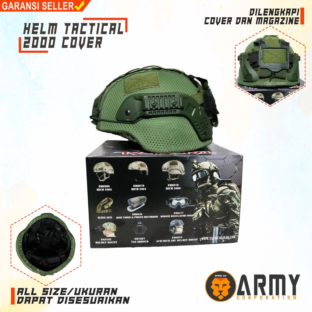 helm tactical mich 2000 full cover
