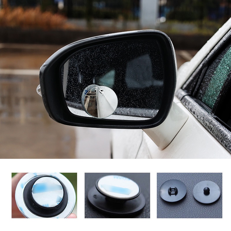 [Harga Grosir]1pc Kaca Cembung Blind Spot Mobil Universal Tanpa Frame 360 Derajat Adjustable/Hot Sale