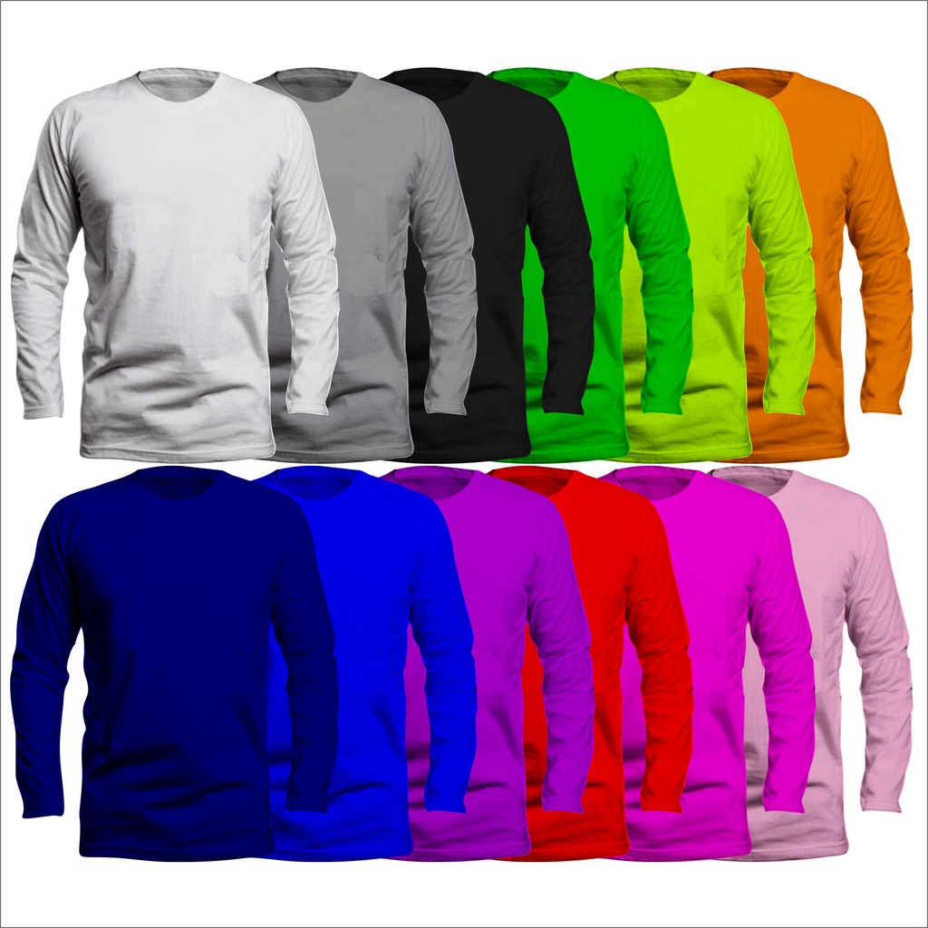 KAOS LENGAN PANJANG / KAOS DRY FIT PRIA POLOS PANJANG / KAOS OBLONG DRY FIT / BAJU DRY FIT POLOS