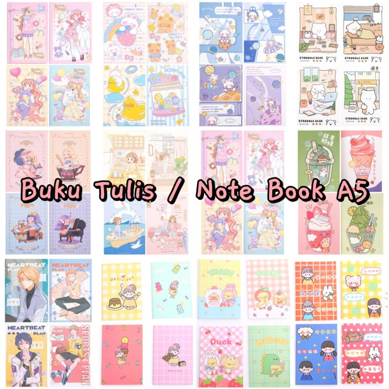 Buku Tulis / Catatan / Notebook A5 Sampul Gambar Lucu Bagian 3