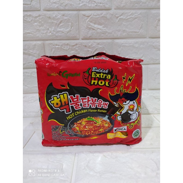 

Samyang Hot Chicken Flavor Ramen Buldak Exstra Hot 140Gr Isi 5Pcs