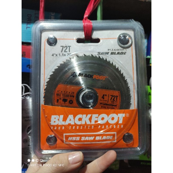 MATA POTONG KAYU BLACKFOOT /MATA GERINDA POTONG KAYU BLACKFOOT 4&quot; x 72T( 72MATA)