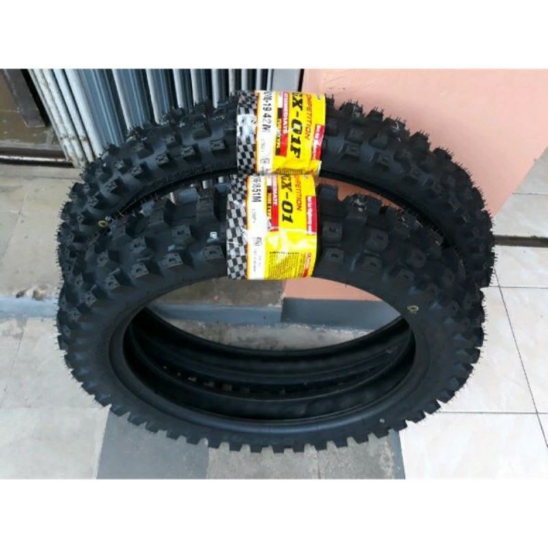 BAN LUAR DUNLOP DGX 01 18 21 PAKET BAN TRAIL DEPAN BELAKANG KLX CRF TS