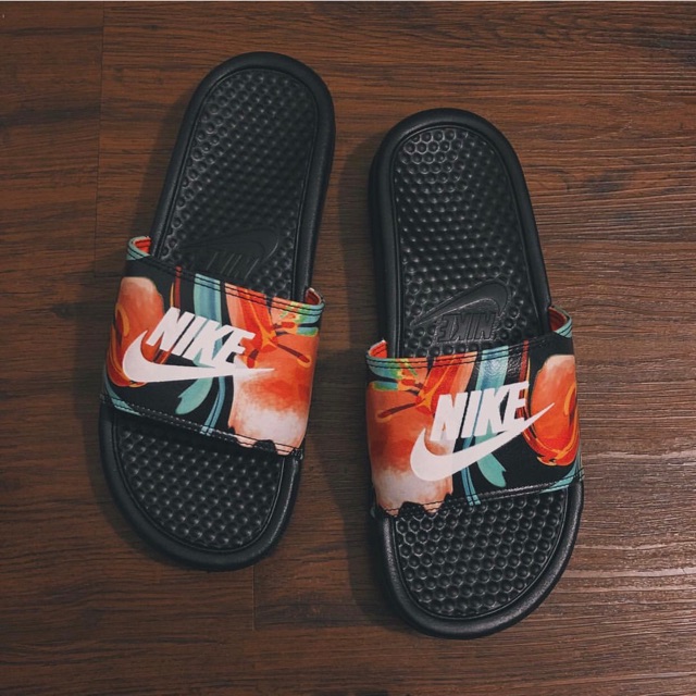 nike flower slides