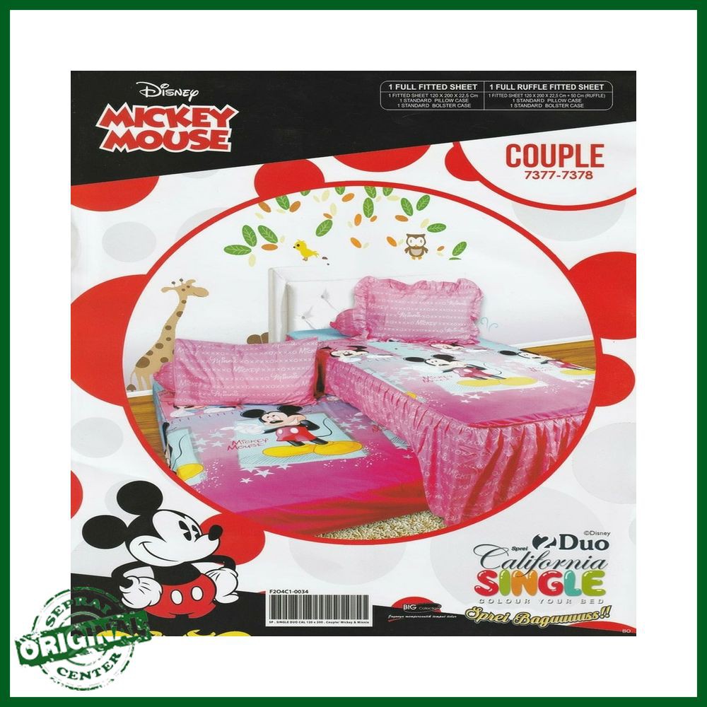 SEPRAI CALIFORNIA / SPREI CALIFORNIA DUO SORONG MICKEY COUPLE 120X200