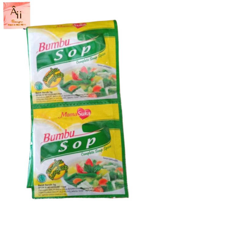 

ecer ½renteng isi 6 sachet bumbu sop mamasuka netto 6gr