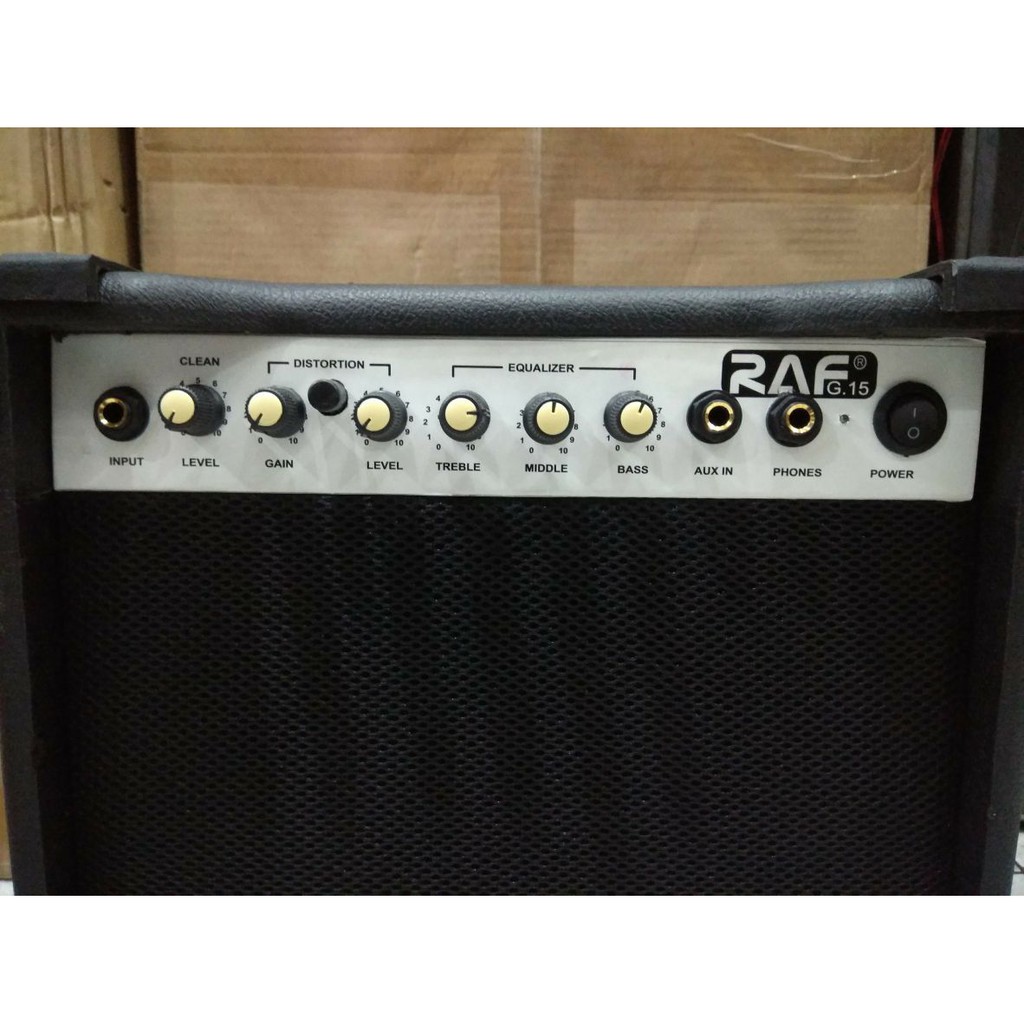 Ampli Gitar dan Bass Merk Raf Ukuran 8 Inch  ada Distorsi Jakarta Murah Amply Amplifier