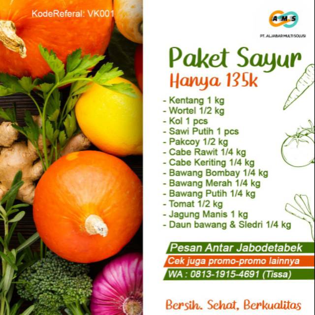 

Paket Sayur 135rb