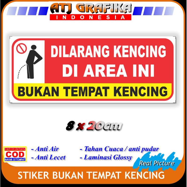 

Stiker dilarang kencing di area ini sticker kebersihan kamar mandi wc lingkungan dll