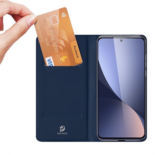 Premium slim case XIAOMI 12 PRO / XIAOMI 12 DUX DUCIS SKIN PRO FLIP LEATHER - BLUE, XIAOMI 12 Casing