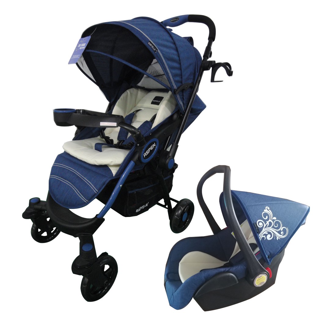 Baby Elle Kereta Dorong Bayi Aspen Travel System S-603 + B605 Stroller Bayi - Navy