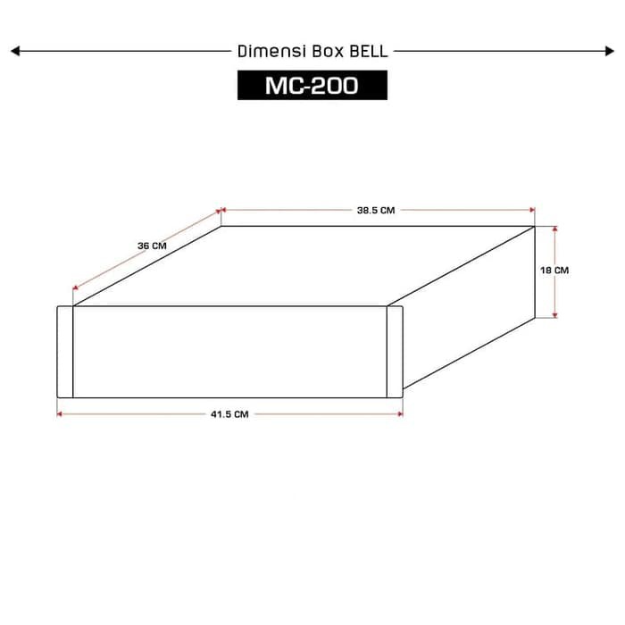 Box Power Amplifier Bell MC200 MC 200 Box Bell