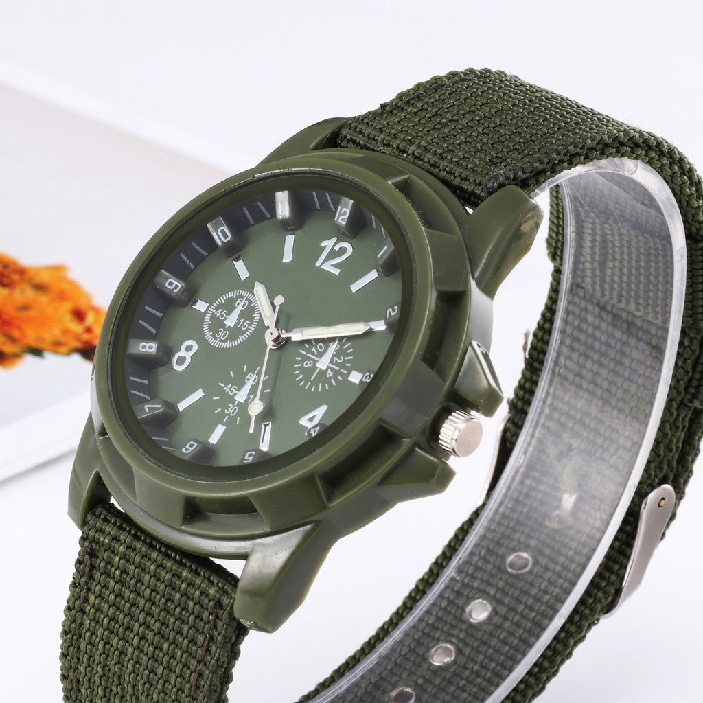 MARKAS J170 Jam Tangan Kanvas Pria Jam Analog Cowok Fashion