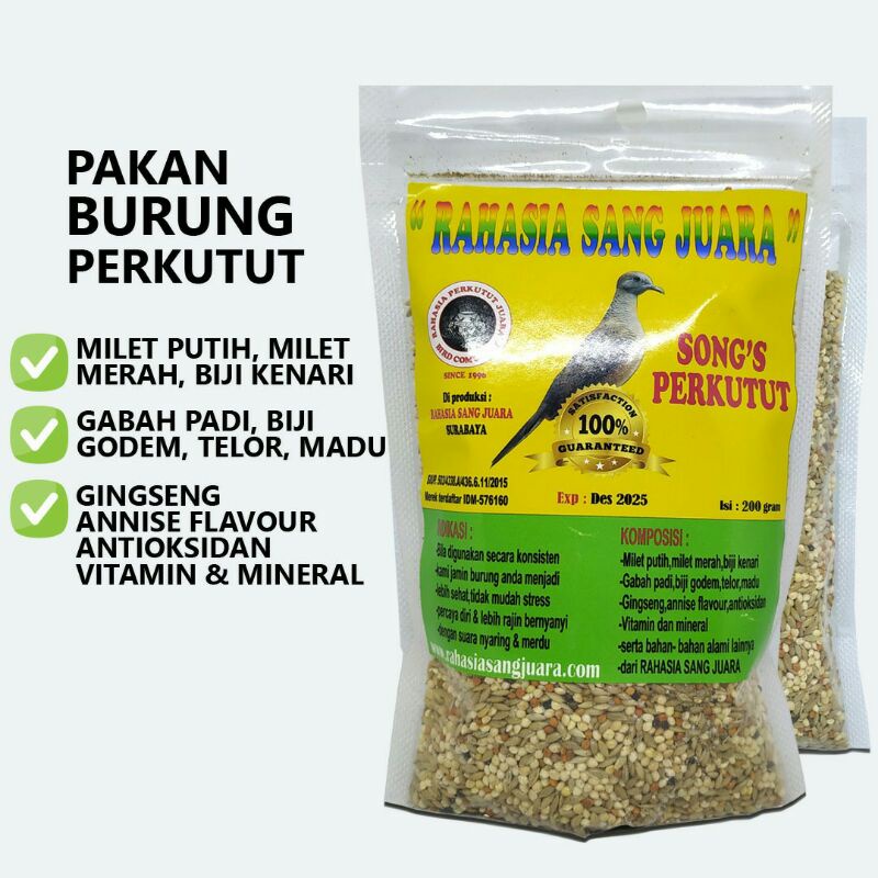 pakan burung perkutut rahasia sang juara
