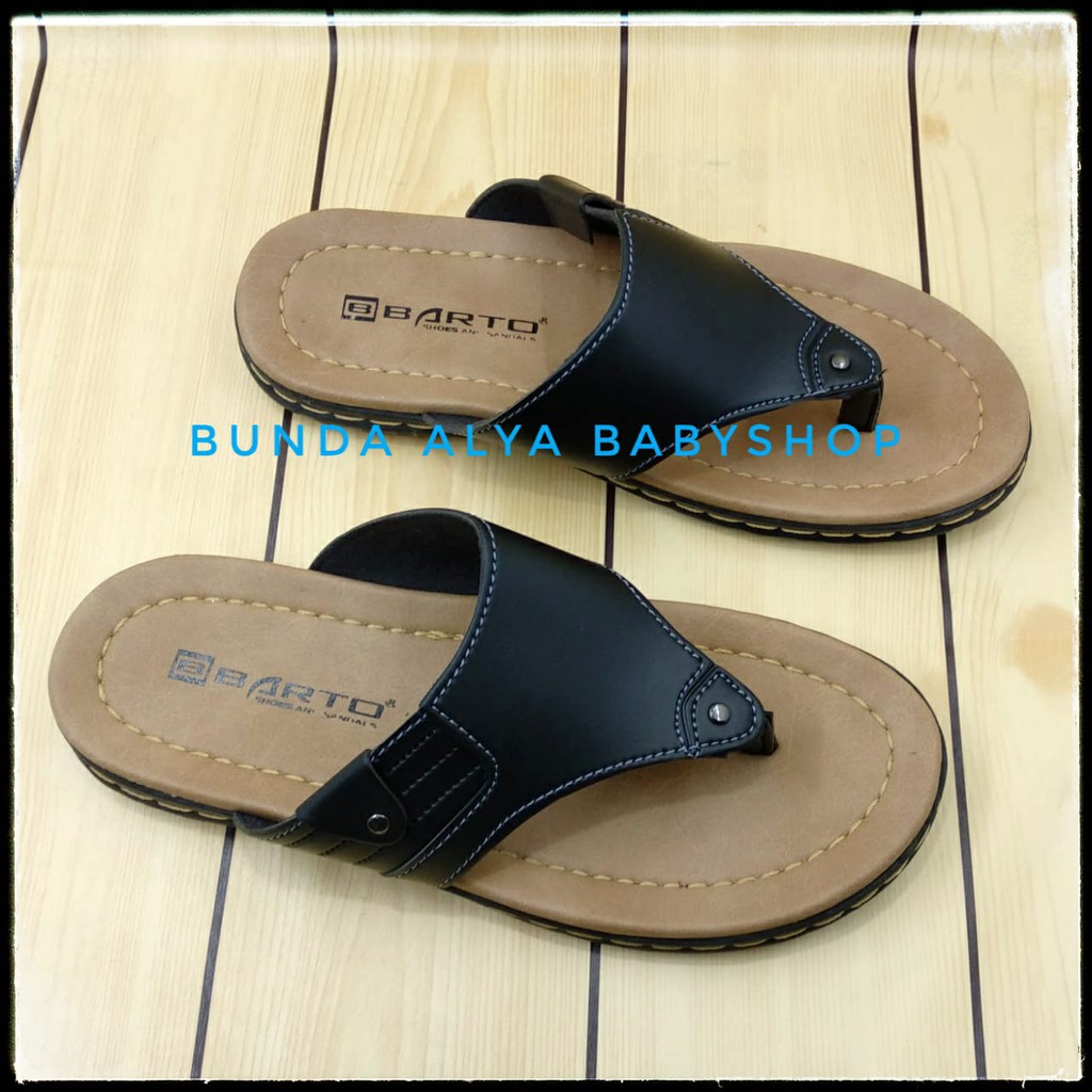 Sandal Pria Jepit Casual Ukuran 39 - 43 Simple Elegant - Sendal Jepit Cowok Polos HITAM Semi Formal