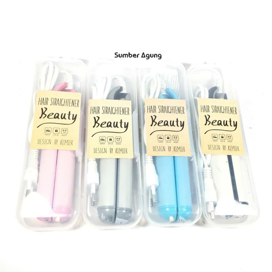 Catok Mini Portable Karaketer Lurus Curly Kecil Ringan Catok Travel