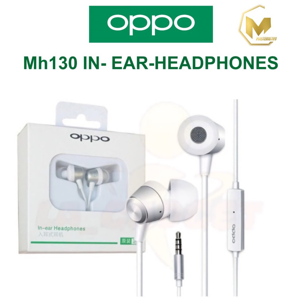 MH130 Headsfree Headset earphone Hf oppo original 100% F9 a5s A5 a9 a12 a53 a52 a92 2020 MA272