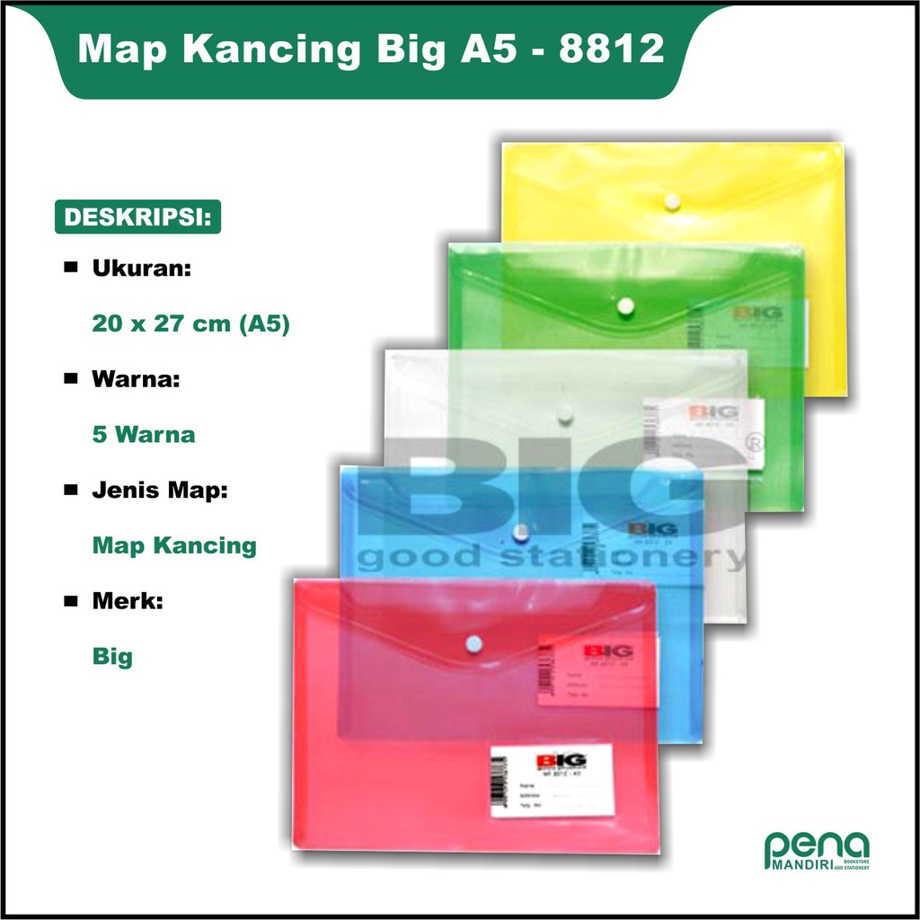 Map Kancing Big A5 - 8812 - Map Kancing A5 BIG