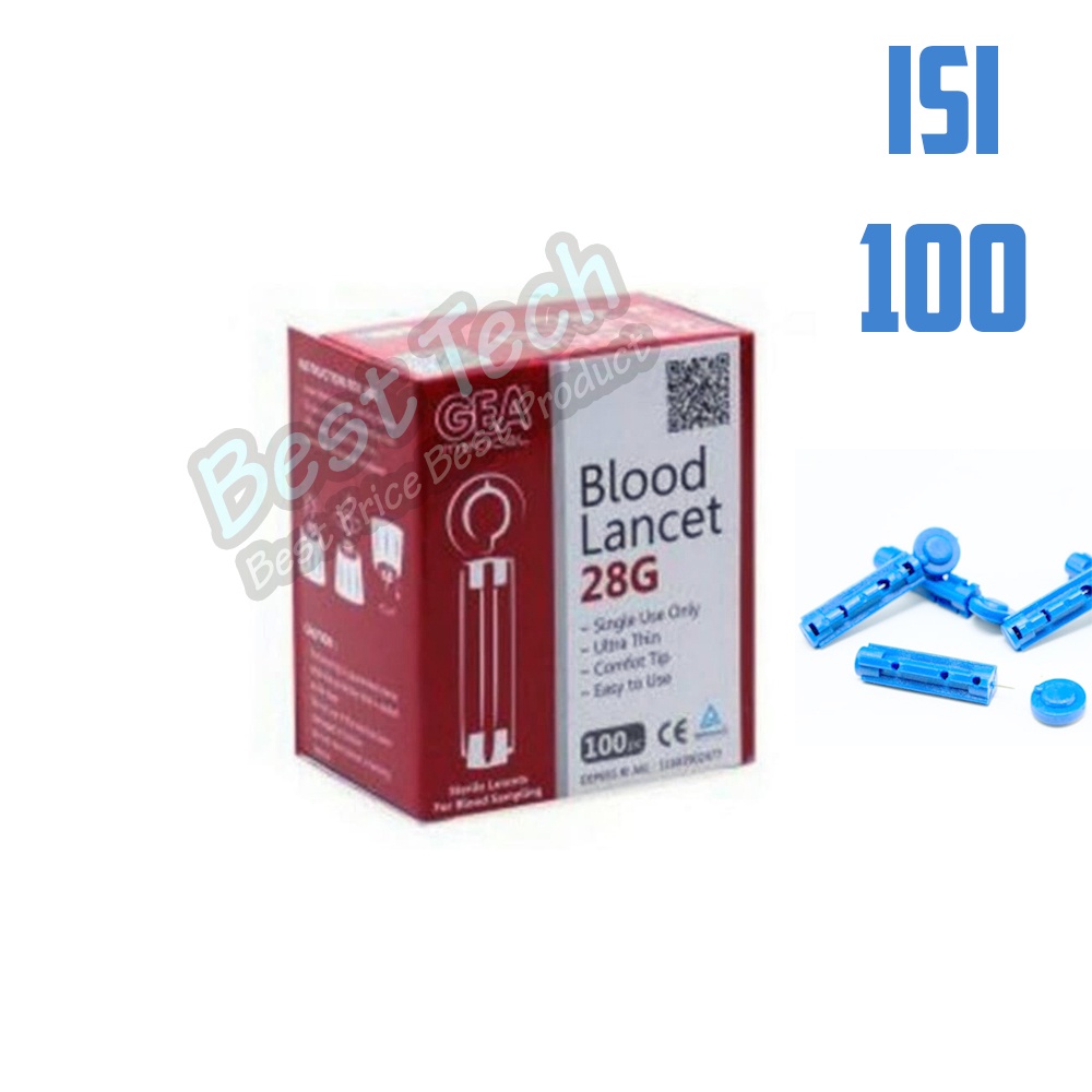 Blood Lancet 28G - Jarum Lancet 28G GEA isi 100 pcs