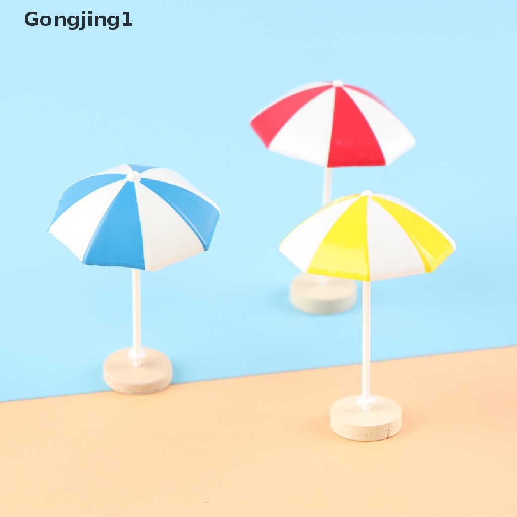 Gongjing1 Payung Pantai Mini 3 Warna Untuk Dekorasi Rumah Boneka