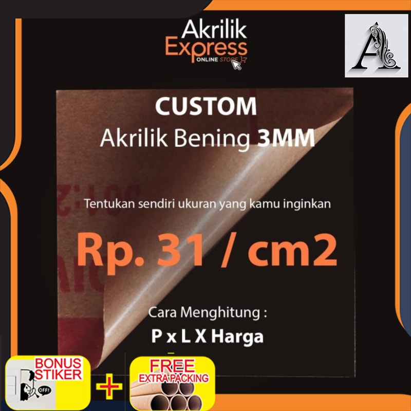 Promo Akrilik potongan / Akrilik lembaran / Akrilik potongan bening