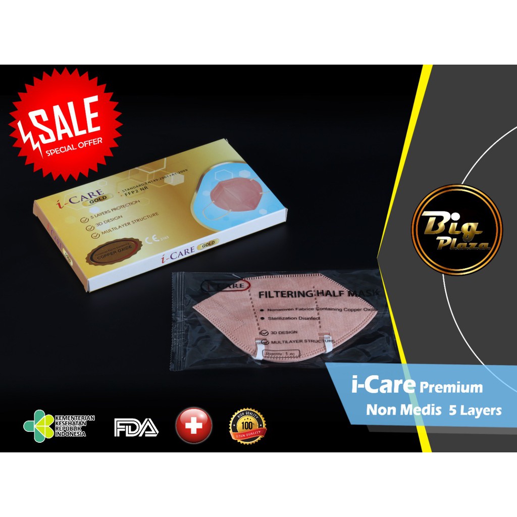 KN95 Anti Virus i-Care Masker KN95 3D FFP2NR AntiVirus Mask Super Icare Original - Big Plaza