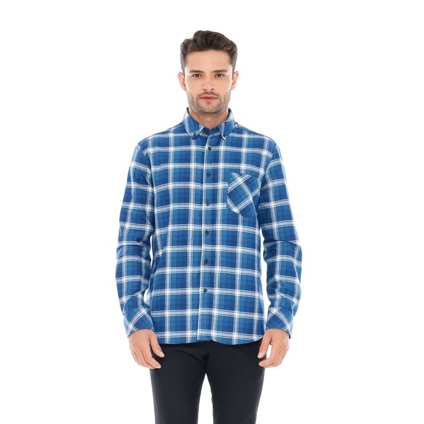 Dyllco Kemeja Pria Flannel Lengan Panjang Toni Flannel Shirt