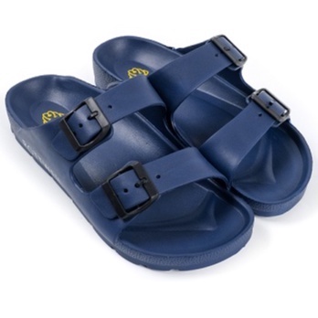 Sandal Slop Pria Gesper Basic Sandal Casual Korea Style Anti Air Warna Navy