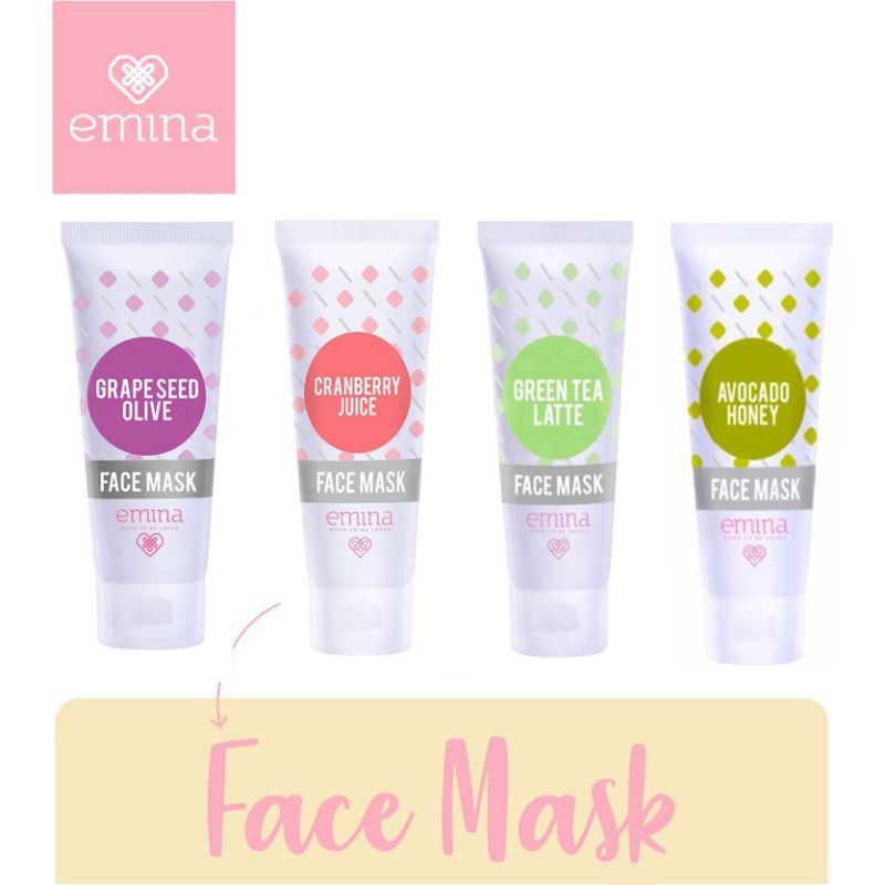 Emina Face Mask Tube | Face Mask Emina | Masker Emina