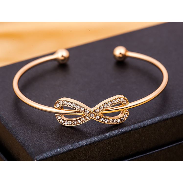 OILA gelang infinite diamond simple open bracelet (3E4) jge080