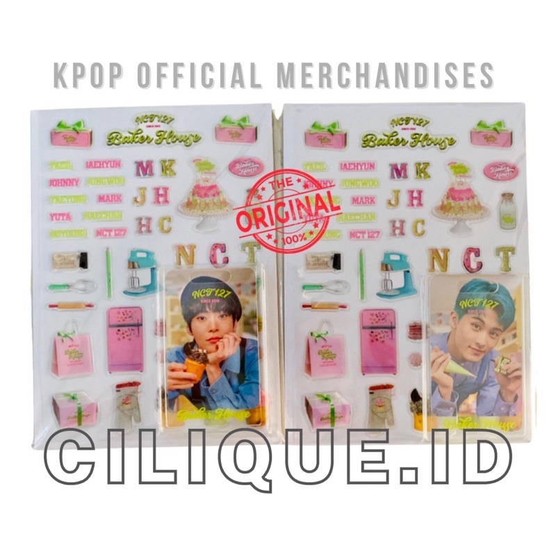 READY STOCK OFFICIAL PHOTO HOLDER + EPOXY STICKER NCT 127 MARK DOYOUNG SEALED