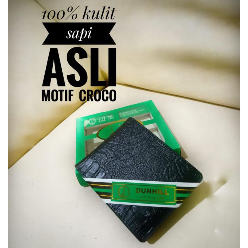 Dompet Pria Dunhill Kulit Asli Motif Crocodile